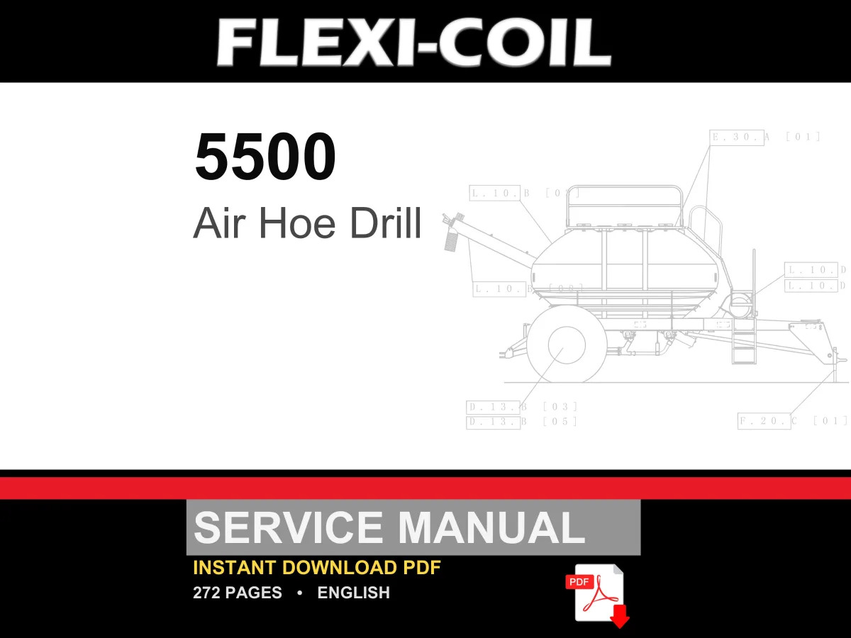 Flexi-Coil 5500 Air Hoe Drill Service Repair Workshop Manual | Instant PDF Download
