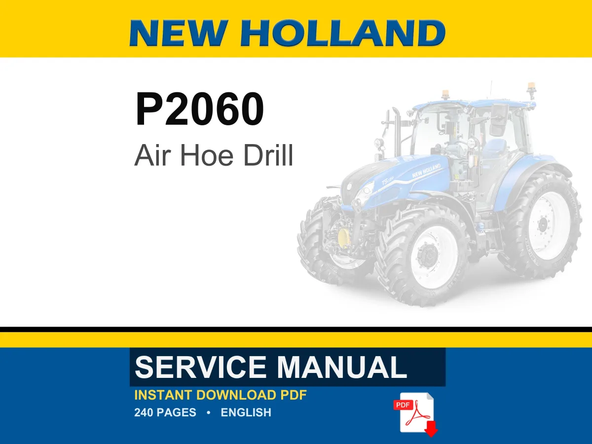 New Holland P2060 Air Hoe Drill Service Repair Workshop Manual PDF | Instant PDF Download cover
