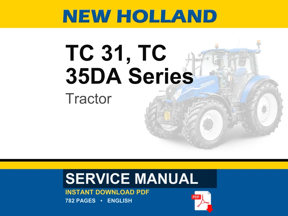 New Holland Tc 31, TC 35DA Series Tractor Service Repair Workshop Manual | Instant PDF Download cover