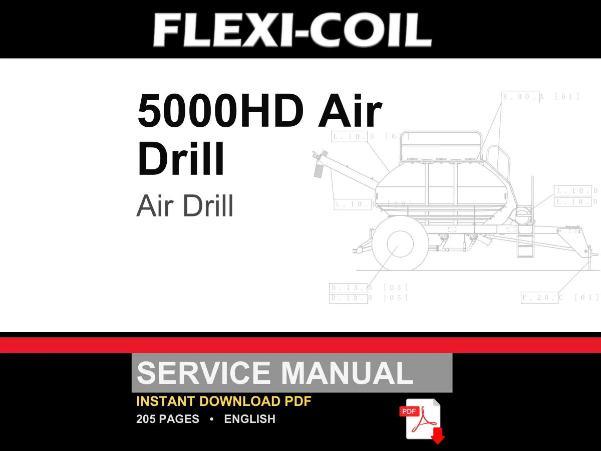 Flexi-Coil 5000HD Air Drill Service Repair Workshop Manual | Instant PDF Download cover
