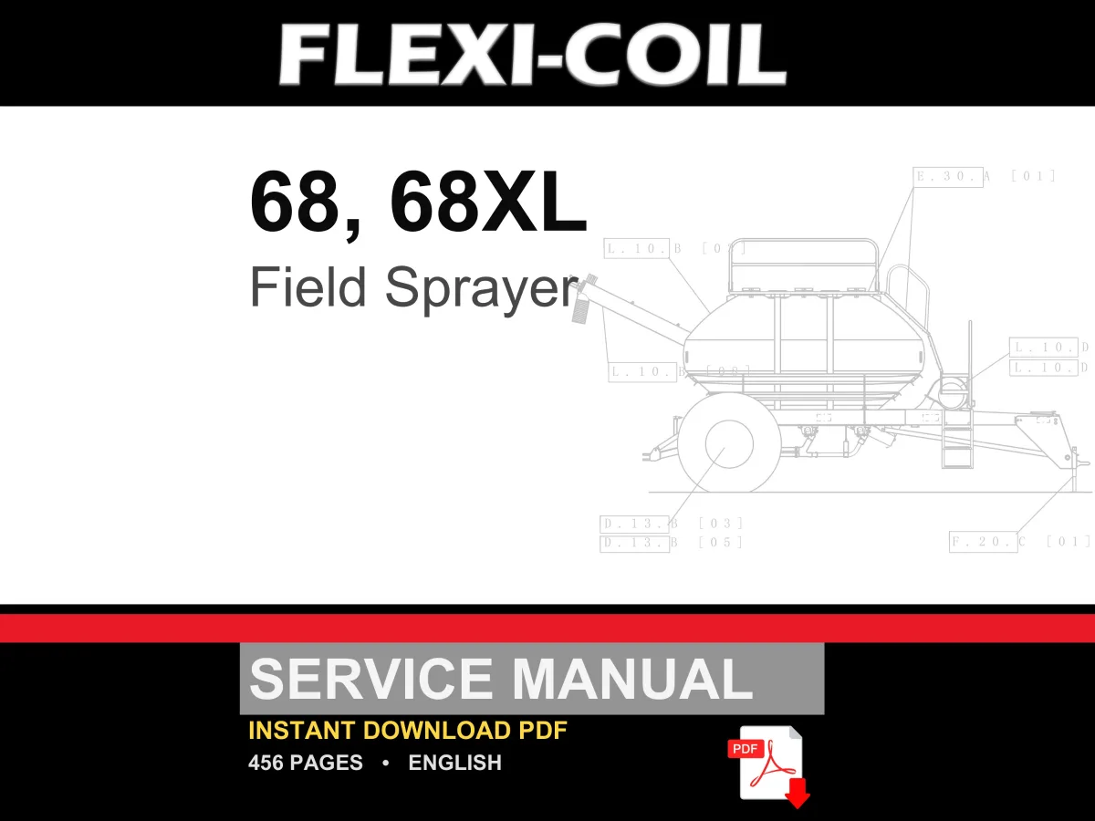 Flexi-Coil 68, 68XL Field Sprayer Service Repair Workshop Manual PDF | Instant PDF Download