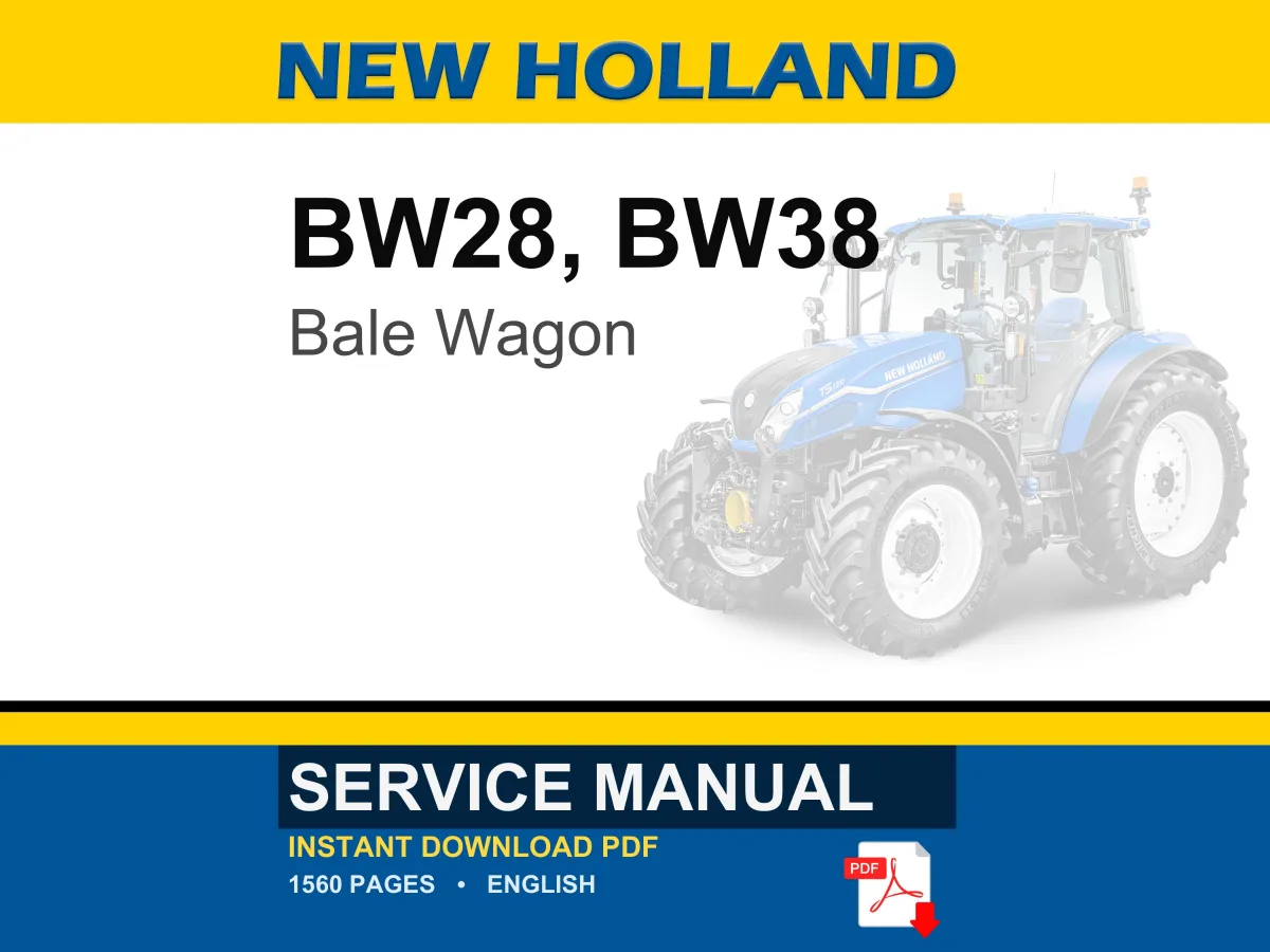 New Holland BW28, BW38 Bale Wagon Service Repair Workshop Manual | Instant PDF Download cover