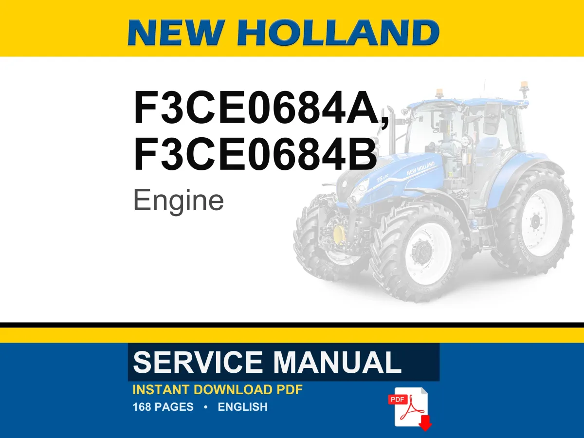 New Holland F3CE0684A, F3CE0684B Engine Service Repair Workshop Manual | Instant PDF Download cover