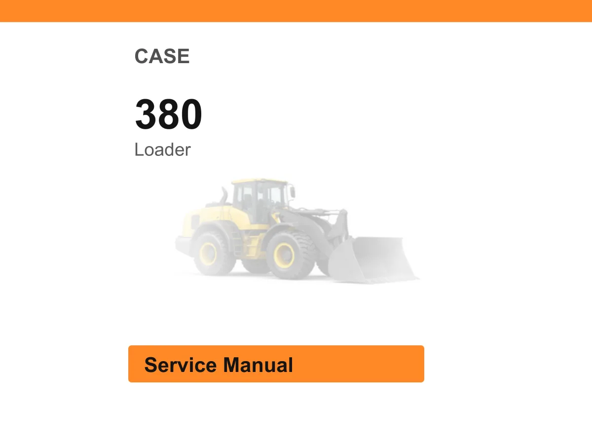 Case 380 Loader Service Manual PDF | Workshop Repair | Instant Download cover