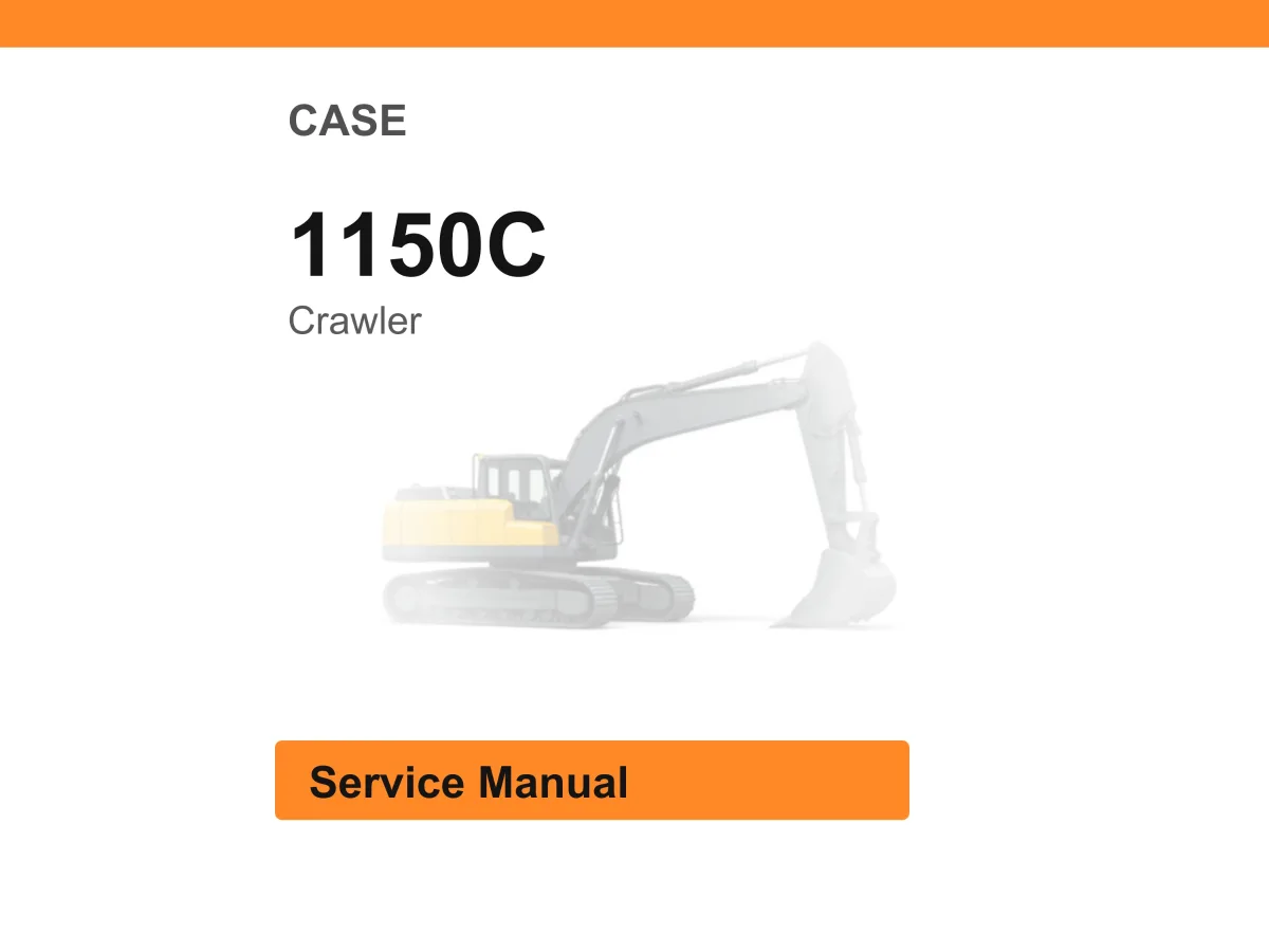 Case 1150C Crawler Service Manual PDF | Workshop Repair | Instant Download cover