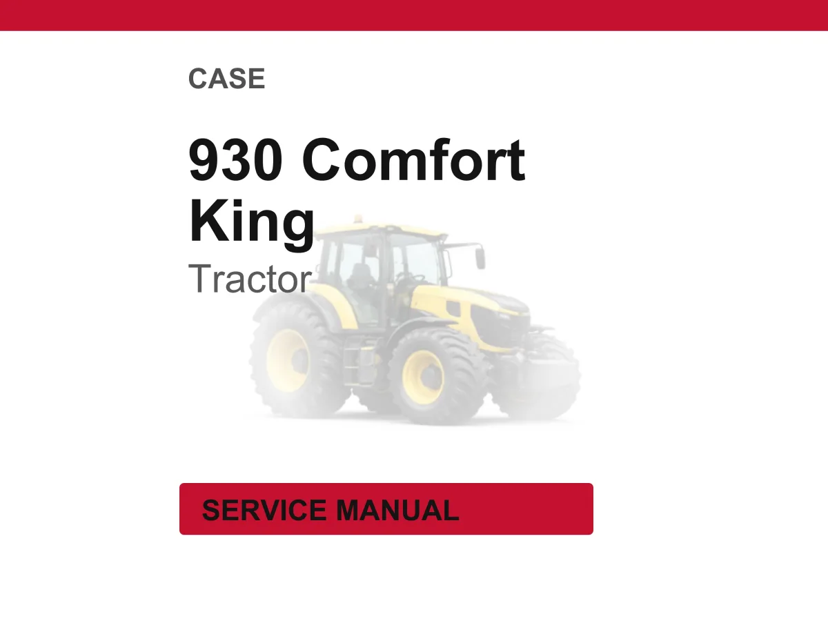 Case 930 Comfort King Tractor Service Repair Workshop Manual PDF | Instant PDF Download cover