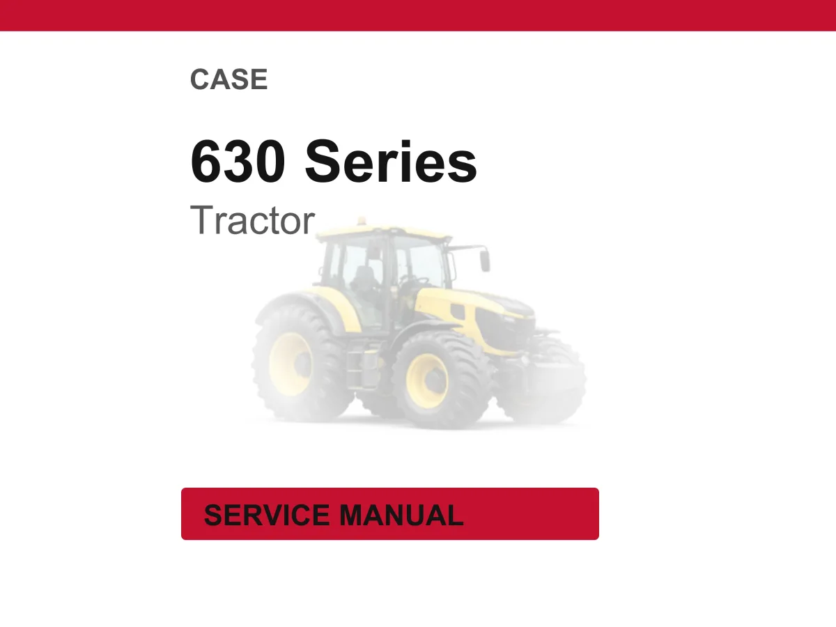 Case 630 Series Tractors Service Manual PDF | Workshop Repair | Instant Download cover