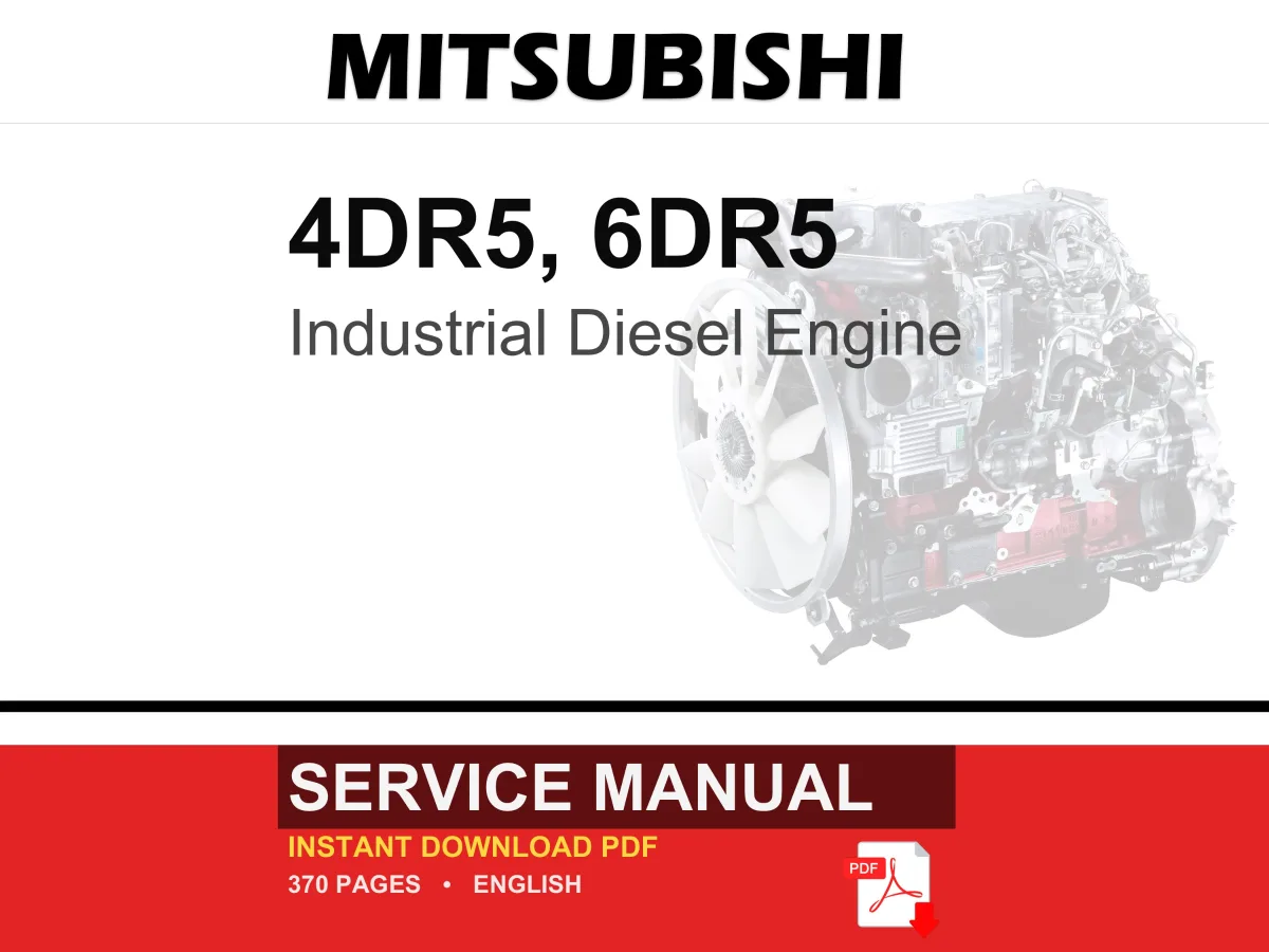 Mitsubishi 4DR5, 6DR5 Industrial Diesel Engine Service Repair Workshop Manual | Instant PDF Download