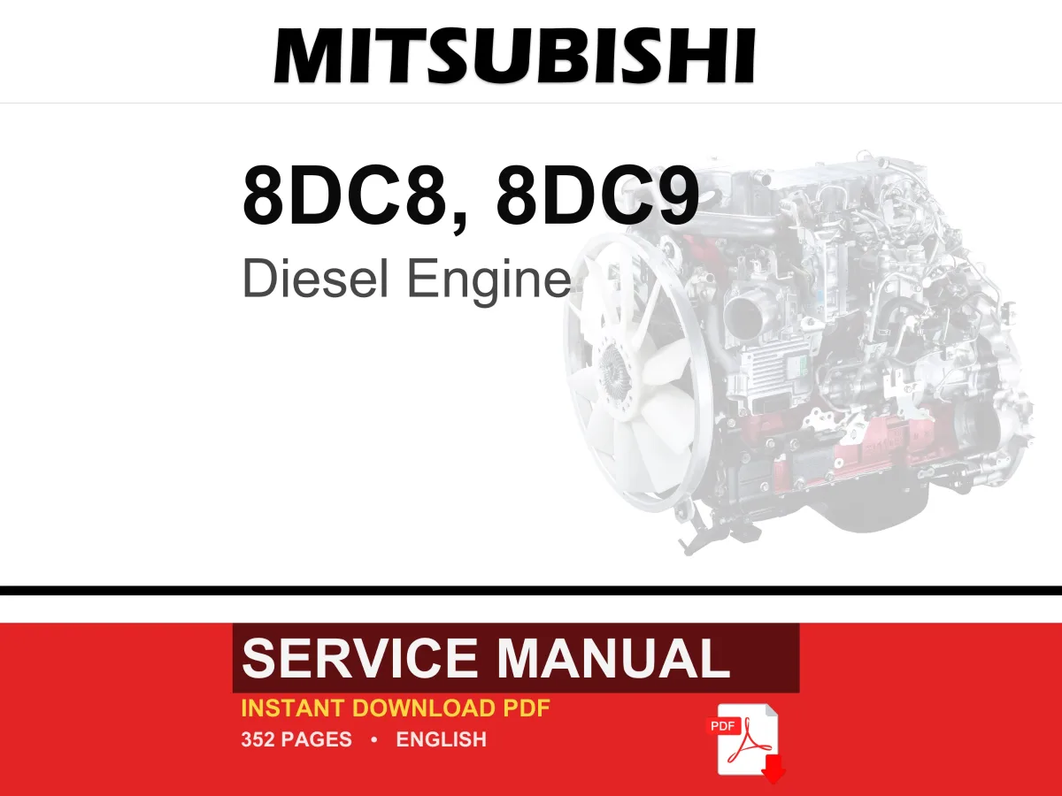 Mitsubishi 8dc8, 8DC9 DC Diesel Engine Service Repair Workshop Manual | Instant PDF Download cover