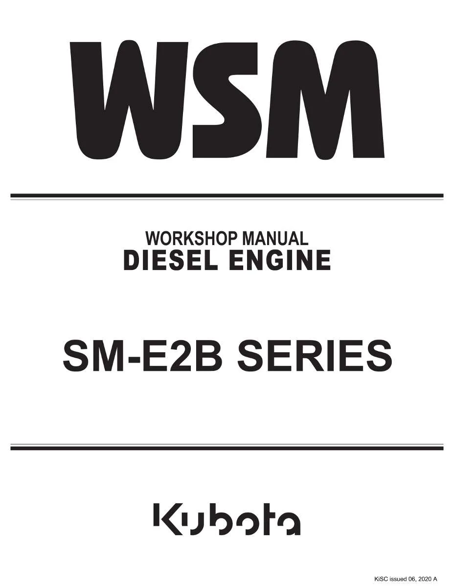 Kubota Diesel Engine SM-E2B Series Workshop Manual | Instant PDF Download