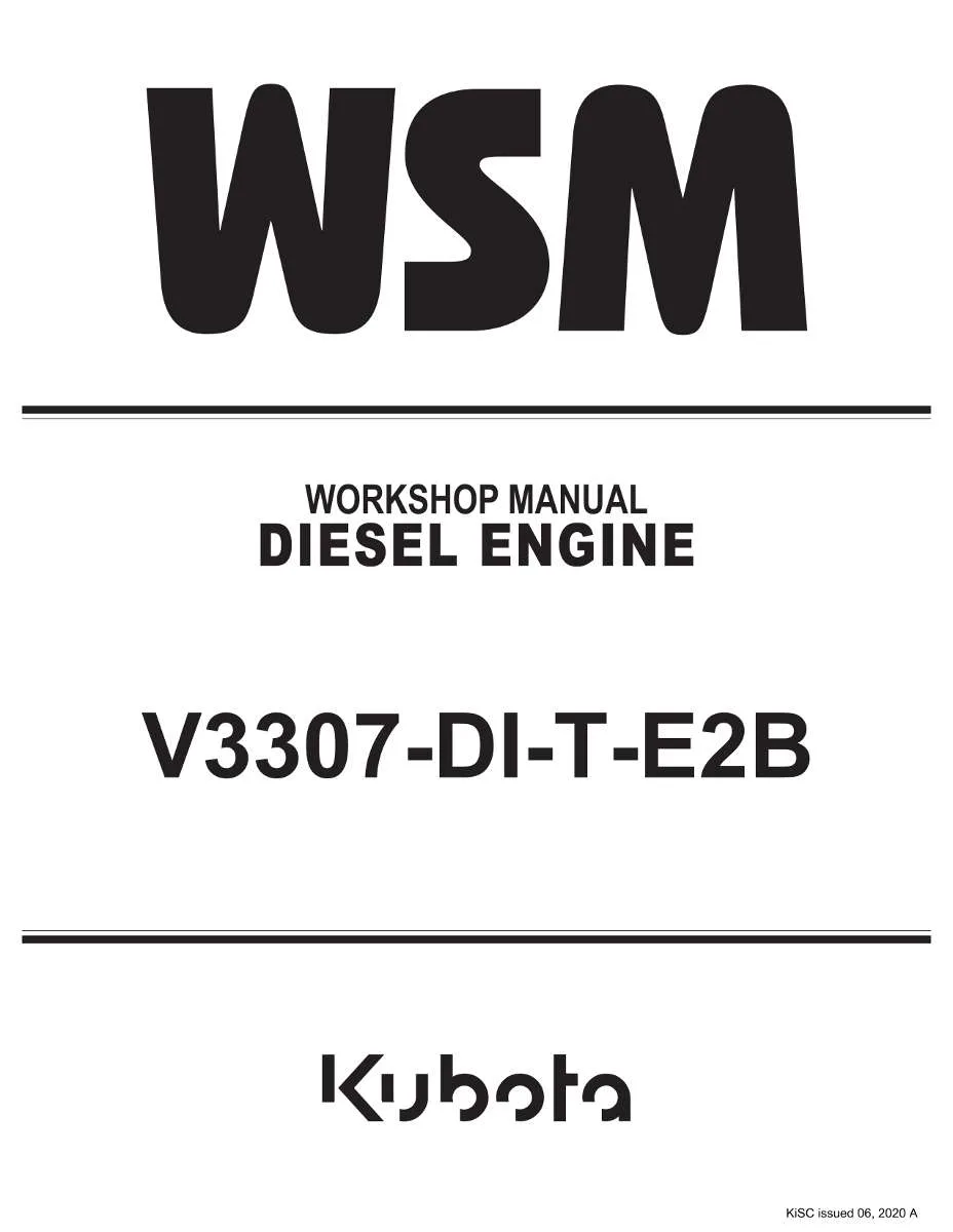 Kubota Diesel Engine V3307-Di-T-E2b Workshop Manual | Instant PDF Download