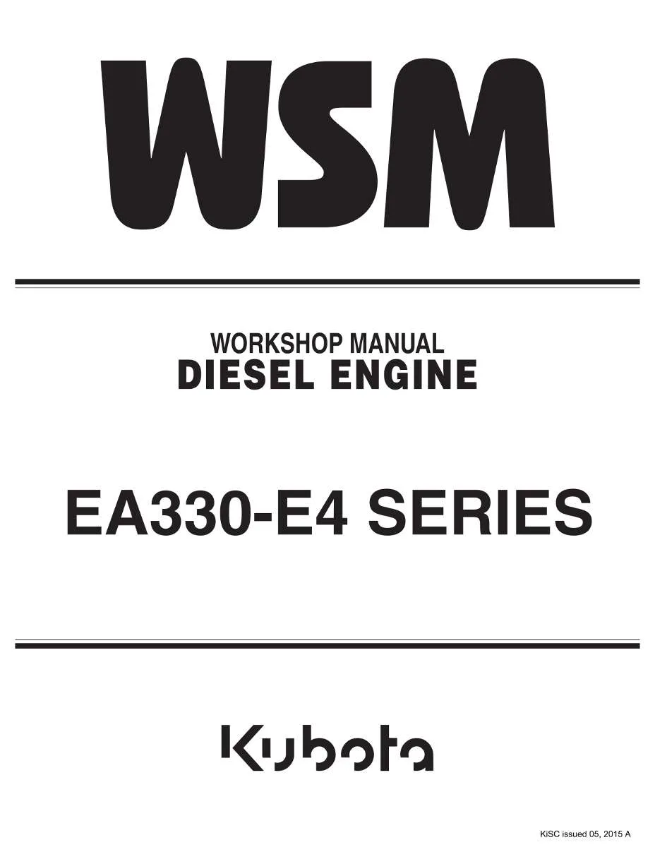 Kubota Diesel Engine Ea330-E4 Workshop Manual | Instant PDF Download