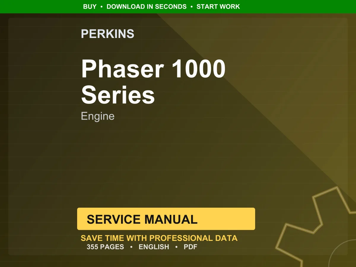 Perkins Phaser 1000 Series Engine Service Manual Repair Workshop PDF Download
