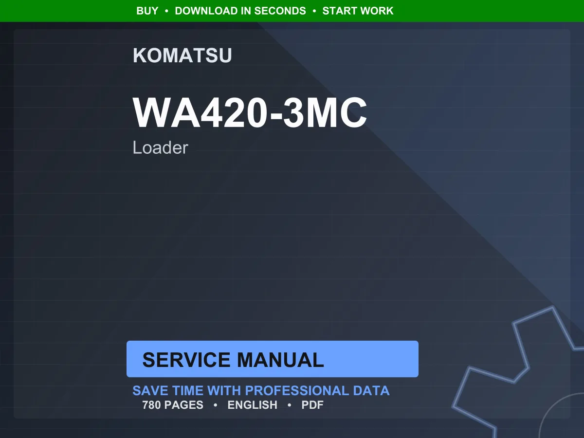 Komatsu WA420-3MC Wheel Loader Service Manual Repair Workshop PDF Download