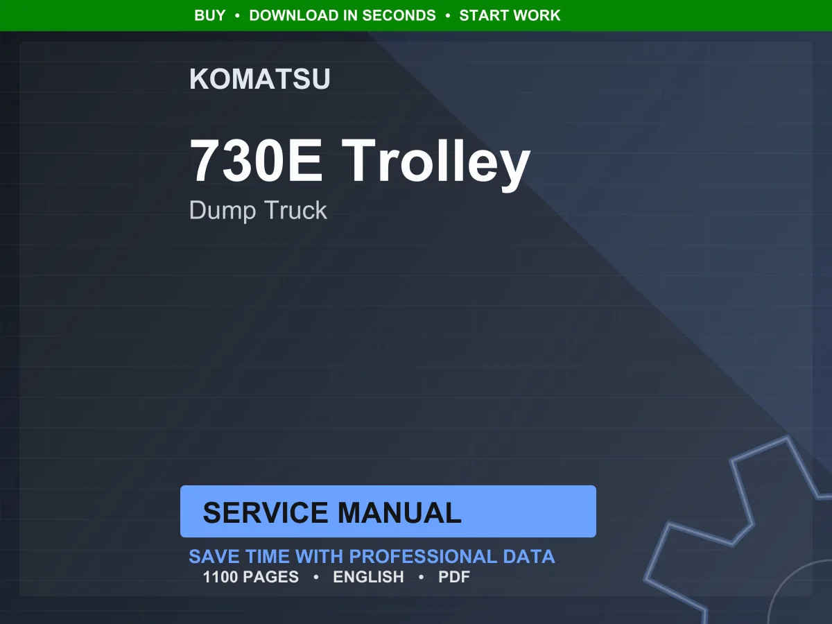 Komatsu 730E Trolley Dump Truck Service Manual Repair Workshop PDF Download