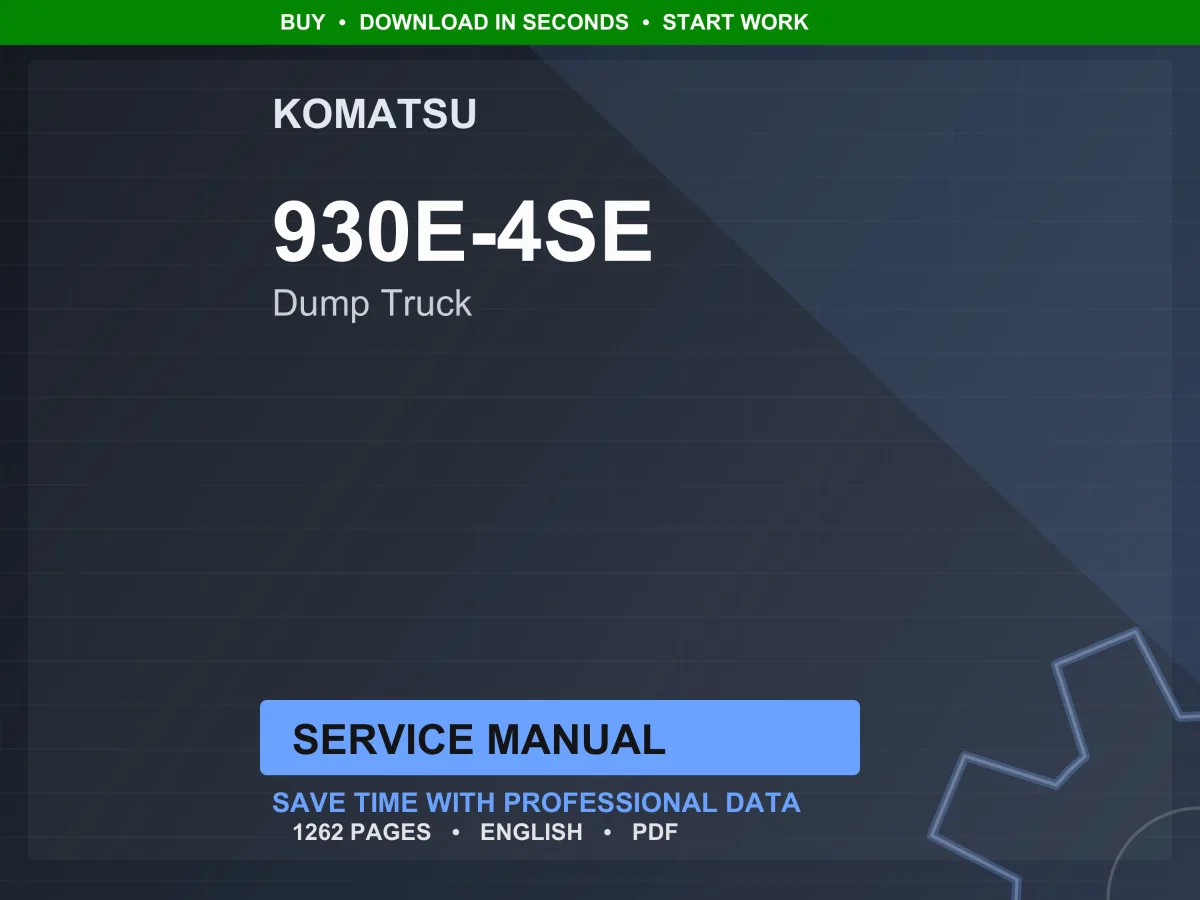 Komatsu 930E-4SE Dump Truck Service Manual Repair Workshop PDF Download