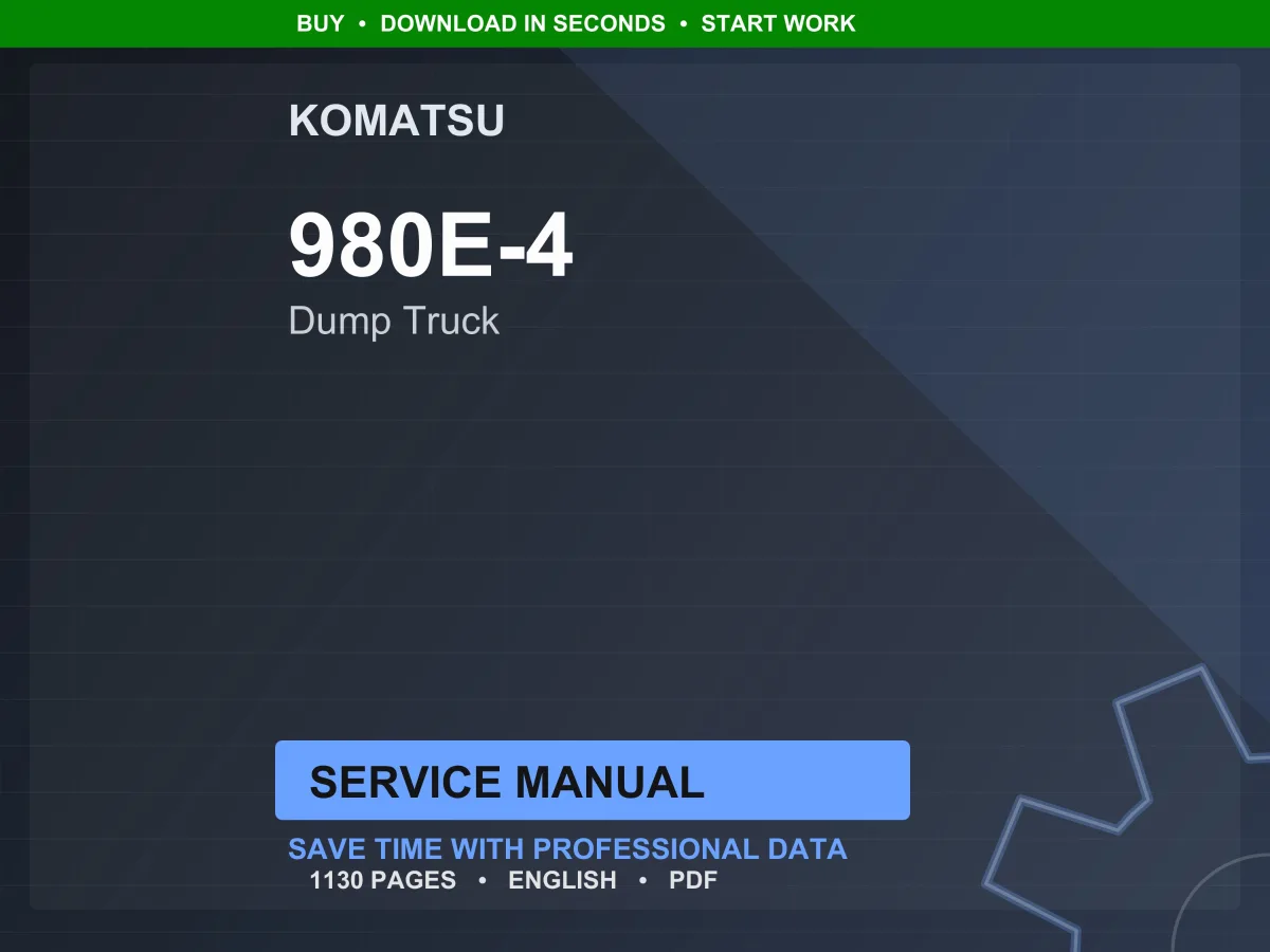 Komatsu 980E-4 Dump Truck 18V170 Service Manual Repair Workshop PDF Download