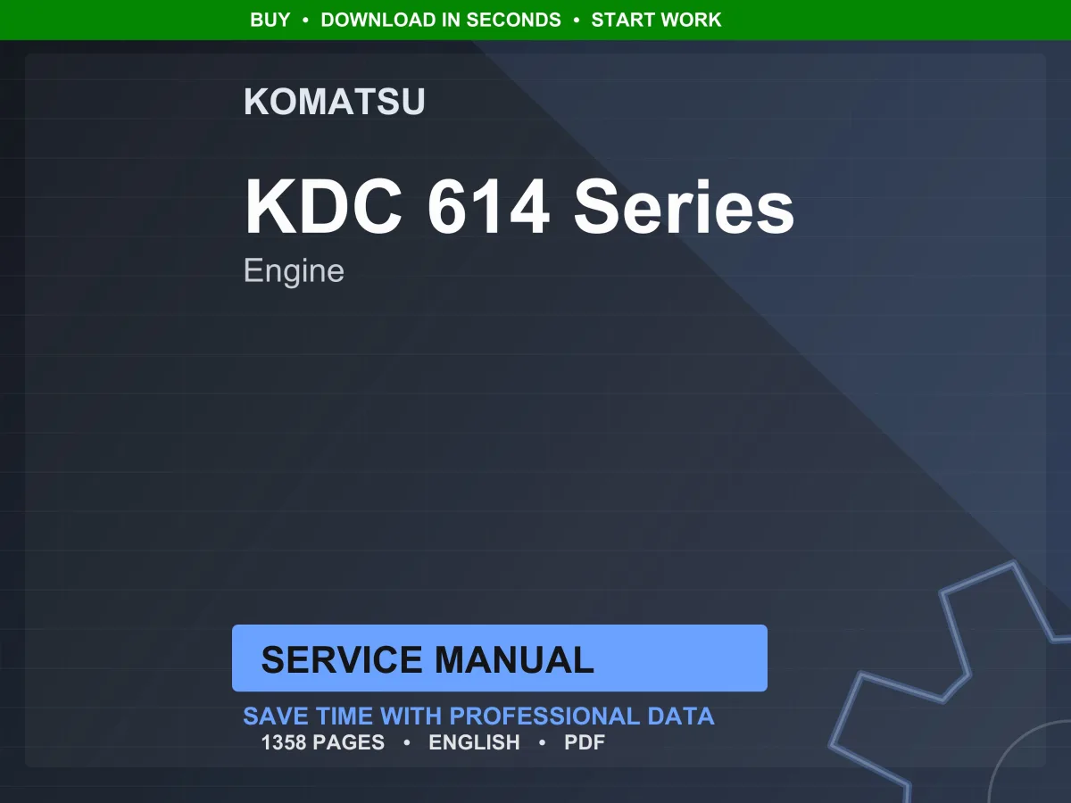 Komatsu KDC 614 Series Diesel Engine Service Manual Repair Workshop PDF Download