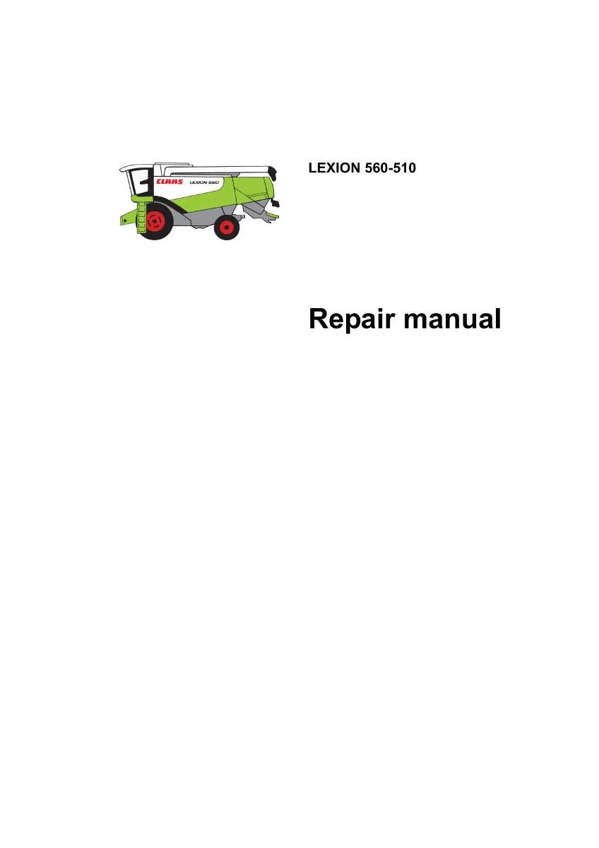 CLAAS Combine Lexion 560-510 | PDF Instant Download