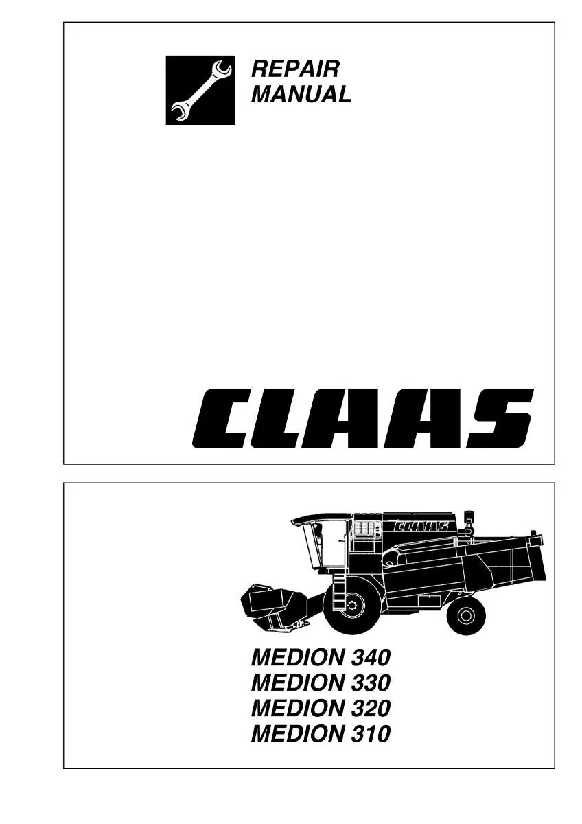 CLAAS Combine Medion 340, 330, 320, 310 | PDF Instant Download