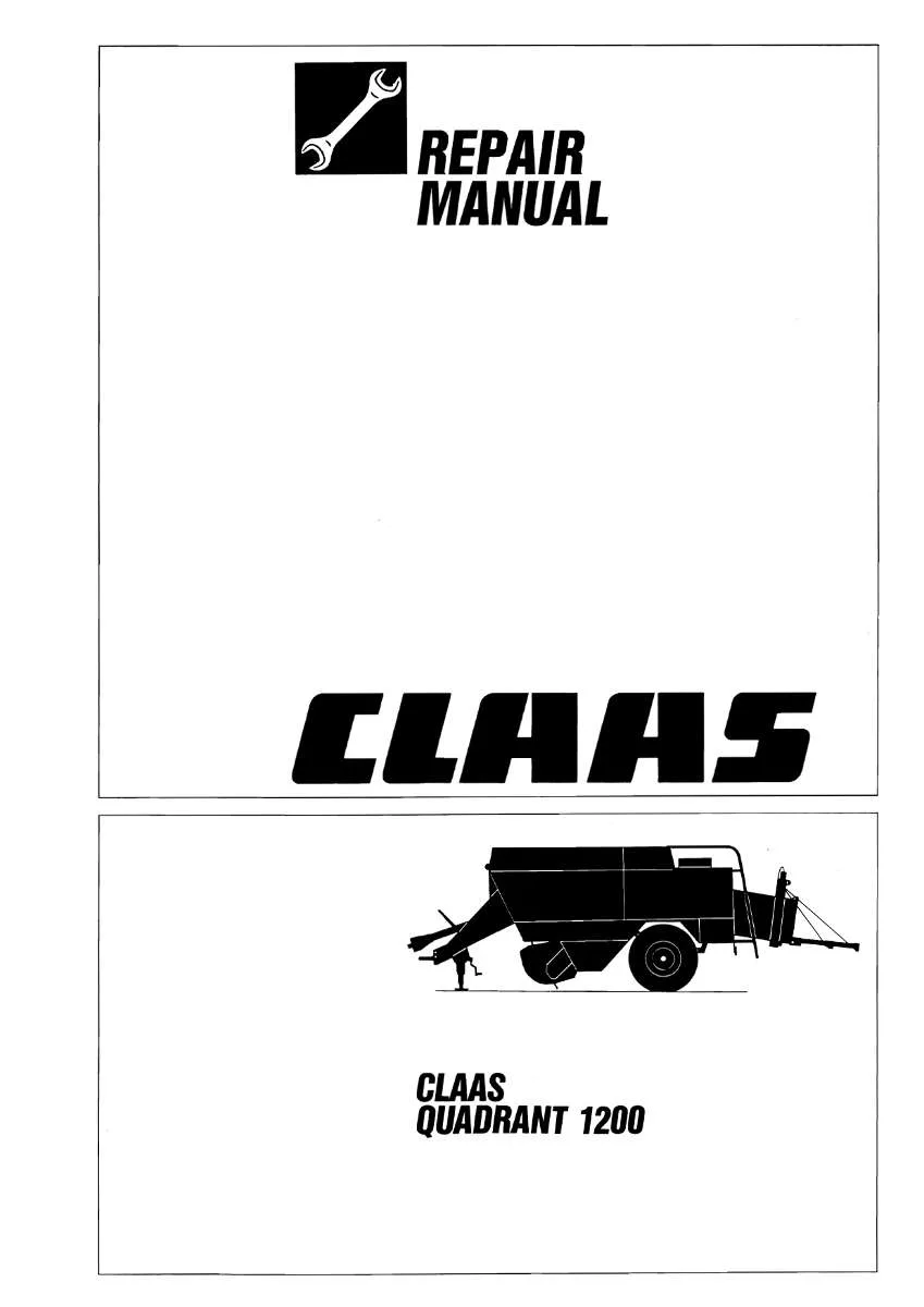 CLAAS Baler Quadrant 1200 | PDF Instant Download