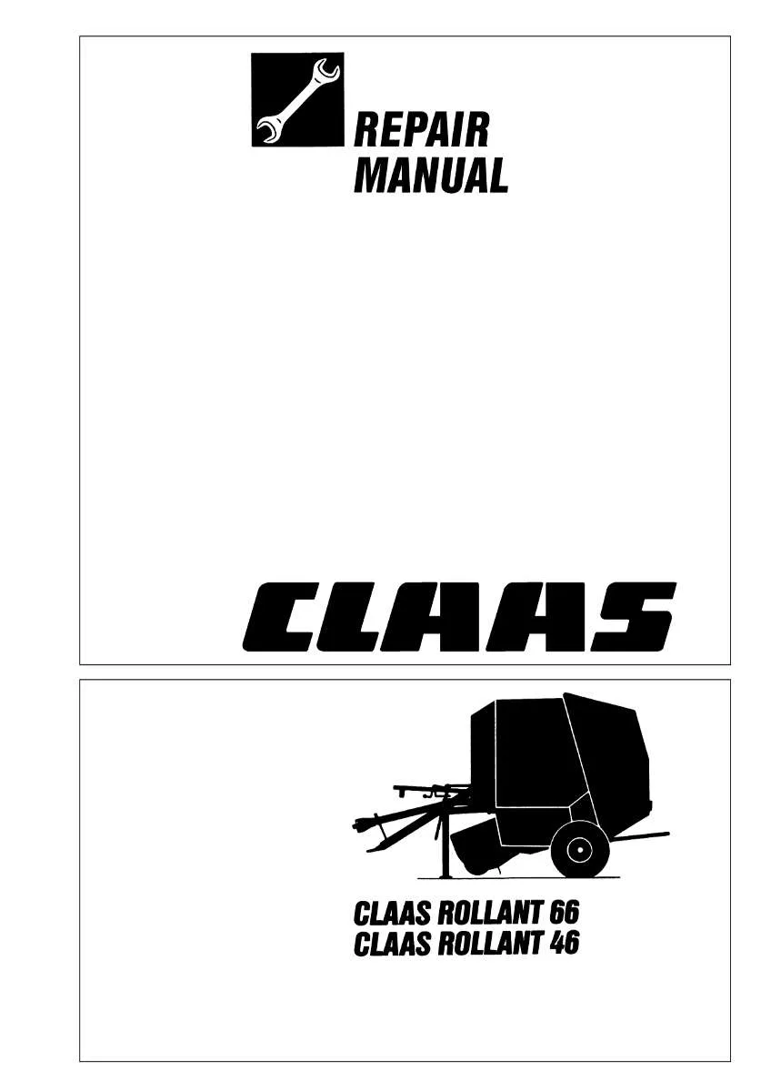 CLAAS Baler Rollant 66, Rollant 46 | PDF Instant Download