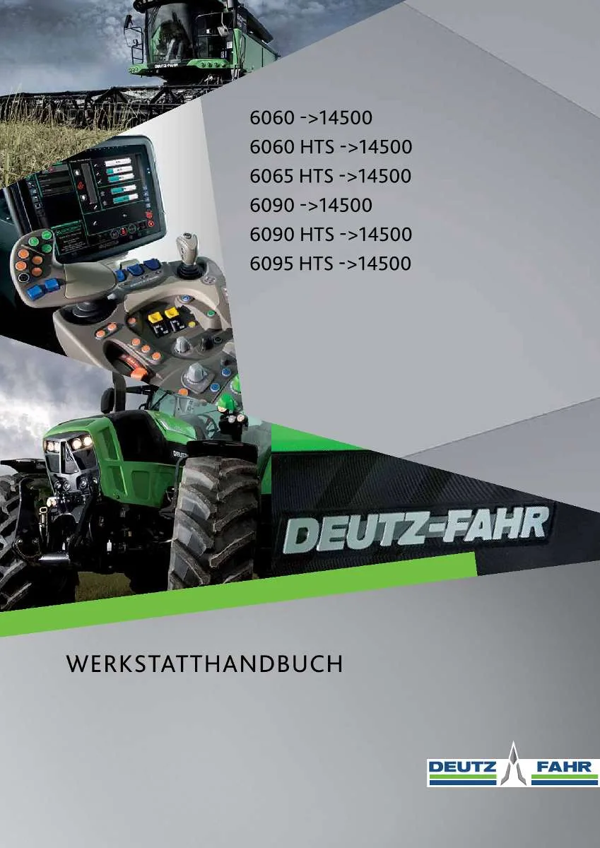 Deutz-Fahr Mähdrescher 6060, 6065, 6090, 6095 HTS Werkstatthandbuch | Instant PDF Download
