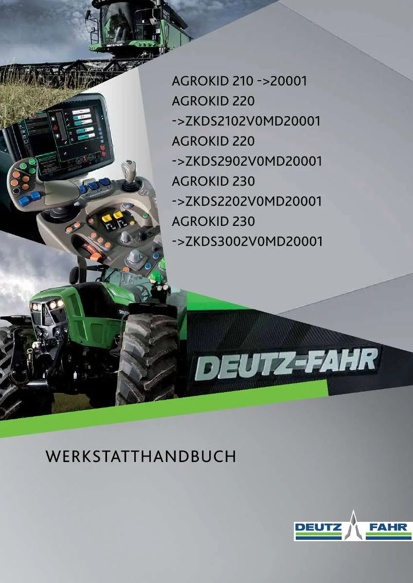 Deutz-Fahr Traktor Agrokid 210, 220, 230 Werkstatthandbuch | Instant PDF Download