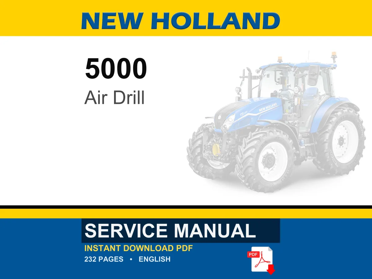 Flexi-Coil 5000 Air Drill Equipment Service Repair Workshop Manual PDF | Instant PDF Download cover