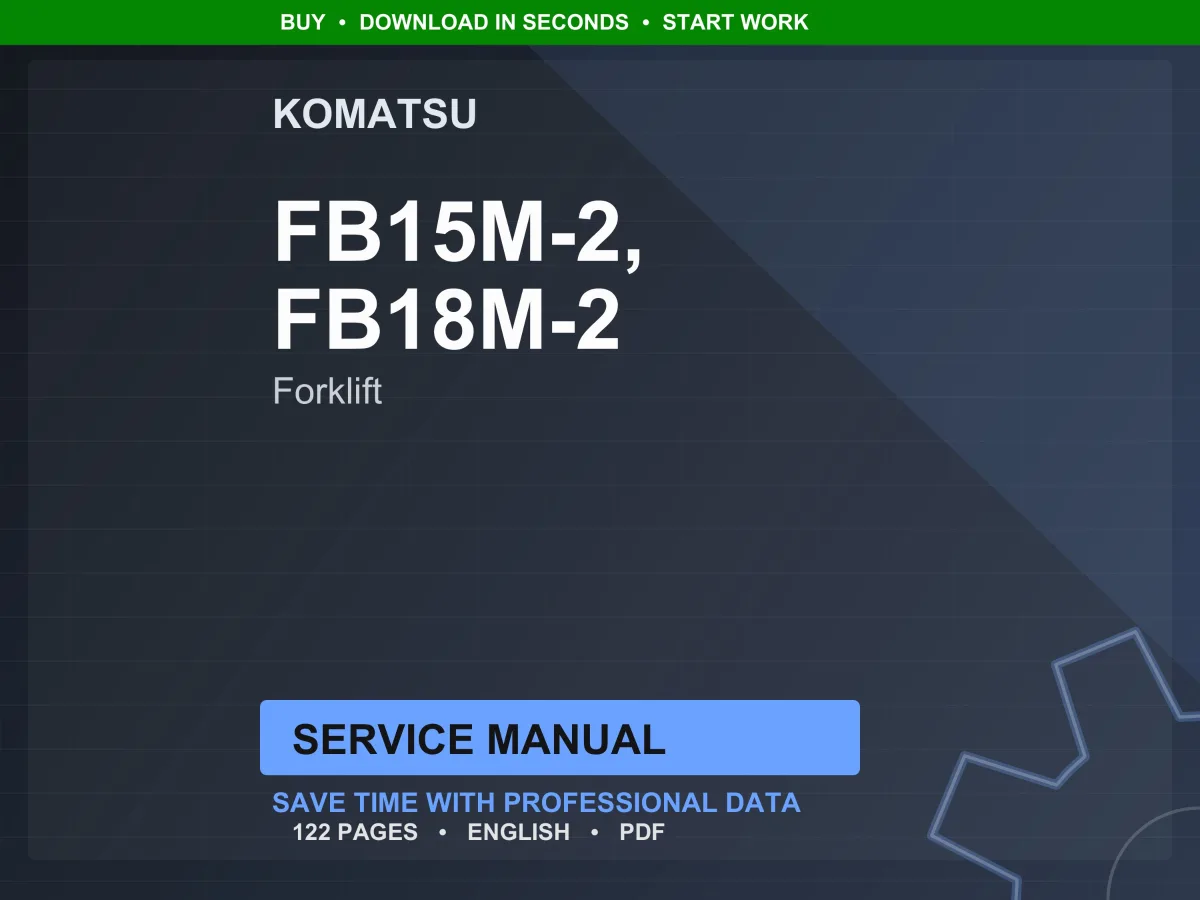 Komatsu FB15M-2 FB18M-2 GE EV100M Controller Electric Lift Truck Service Manual Repair Workshop PDF Download