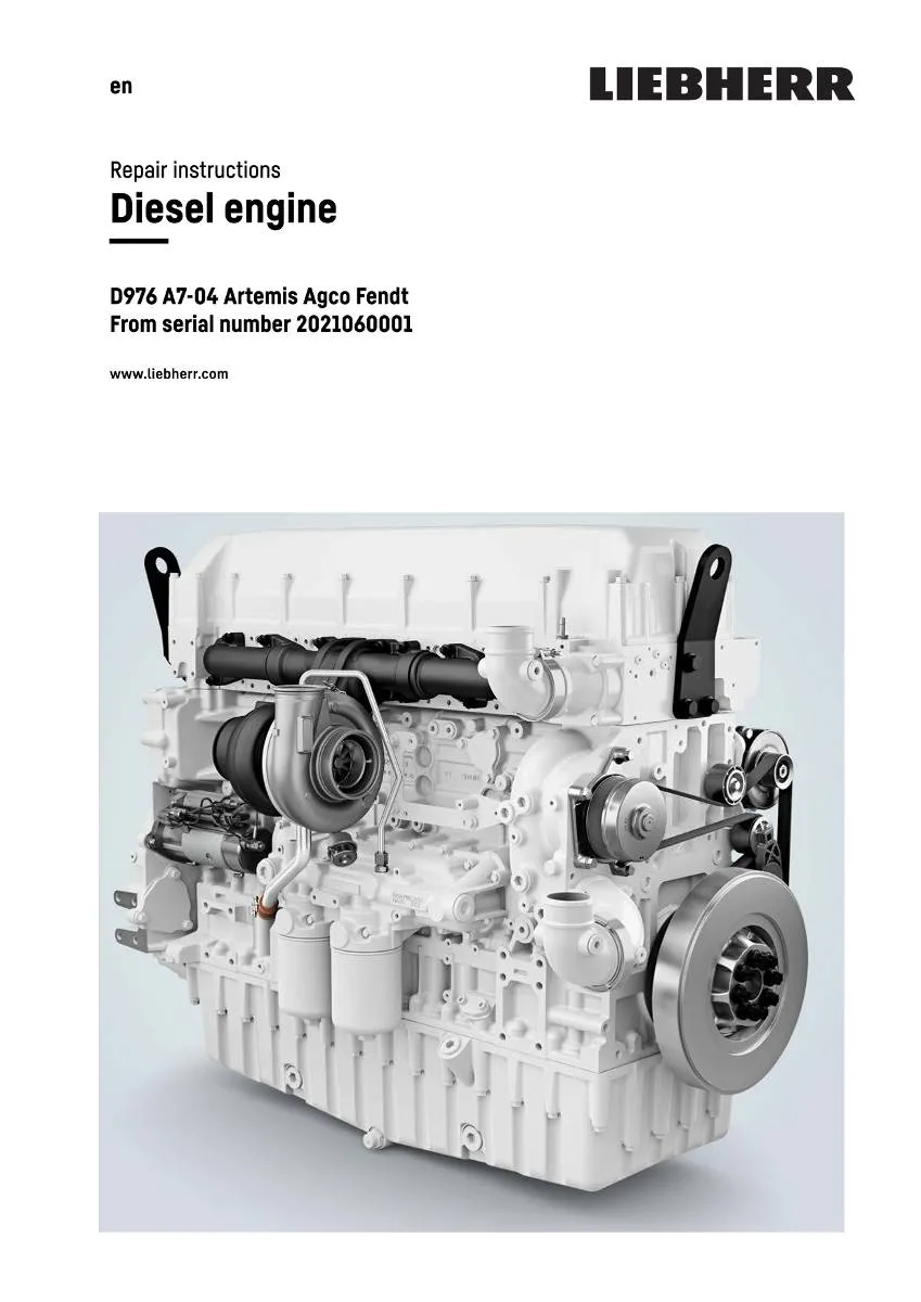 Liebherr Engine D976 A7-04 Workshop Manual | pdf | Instant Download