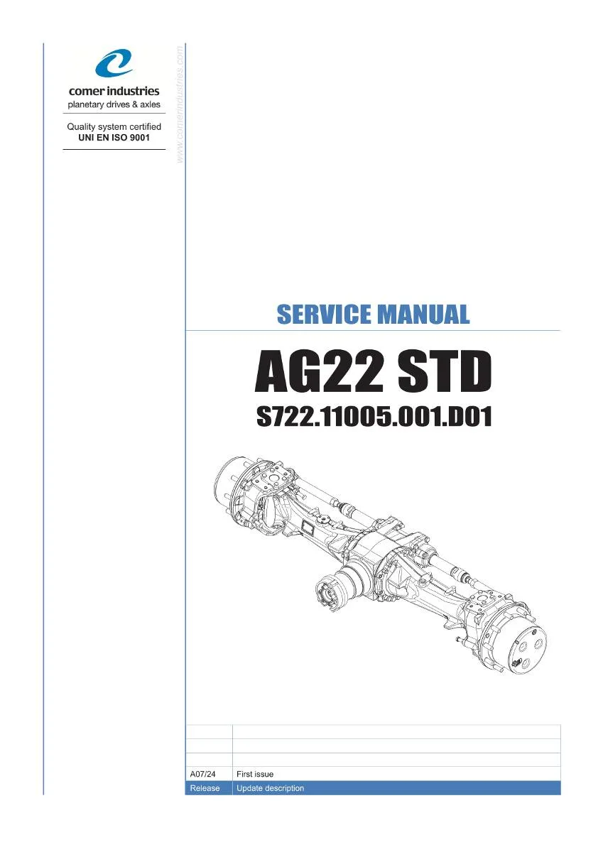 COMER Axle AG22 STD Workshop Manual | pdf | Instant Download