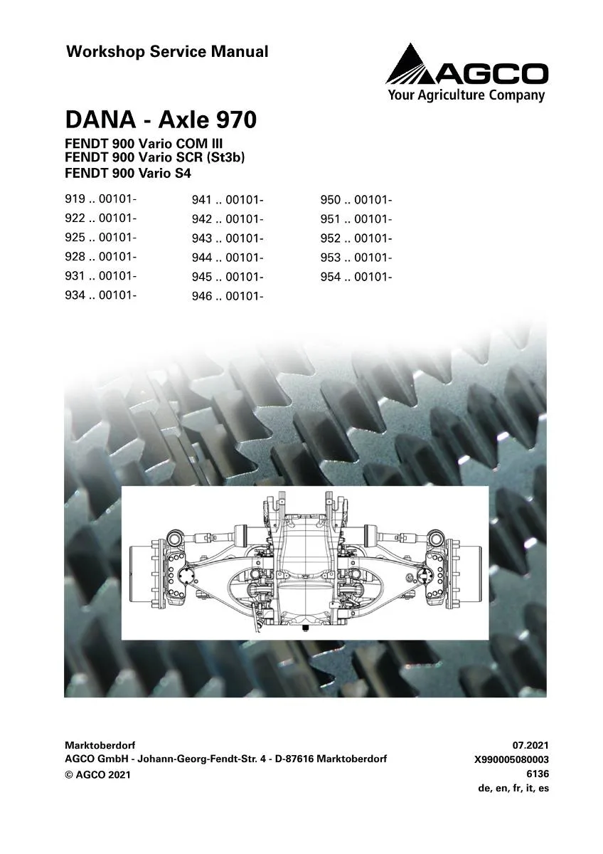 Dana Steering Axle 970 Workshop Manual | pdf | Instant Download
