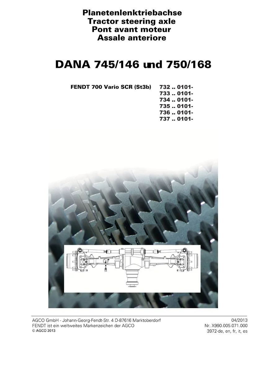 Dana Axle 745/146 & 750/168 Workshop Manual | pdf | Instant Download