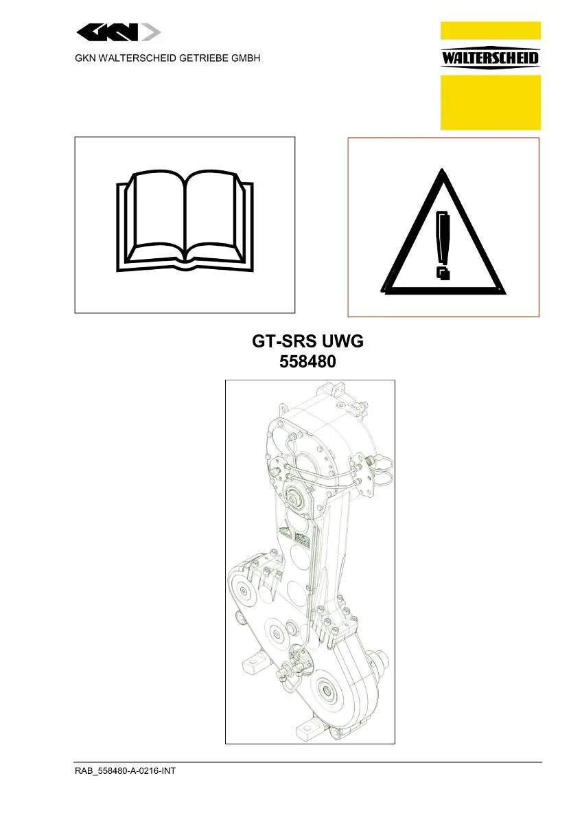 Walterscheid lower roller gearbox GT-SRS UWG 558480 Workshop Manual | pdf | Instant Download