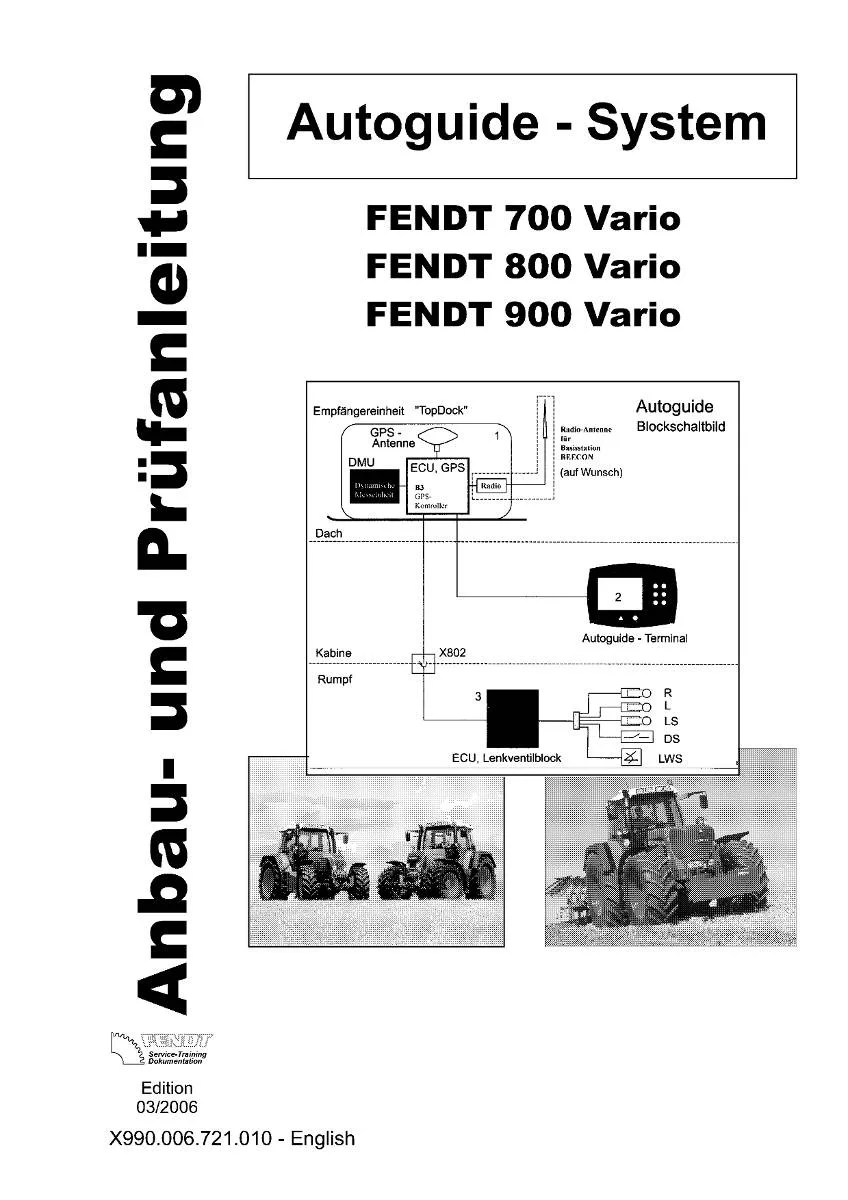 Fendt AutoGuide System 700-800-900 Vario Workshop Manual | pdf | Instant Download
