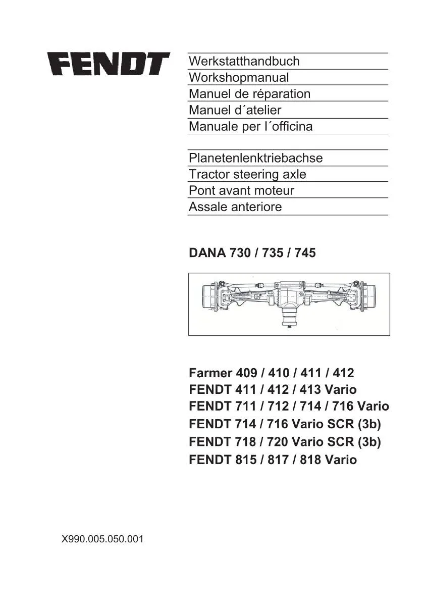 Dana Axle 730 / 735 / 745 Workshop Manual | pdf | Instant Download