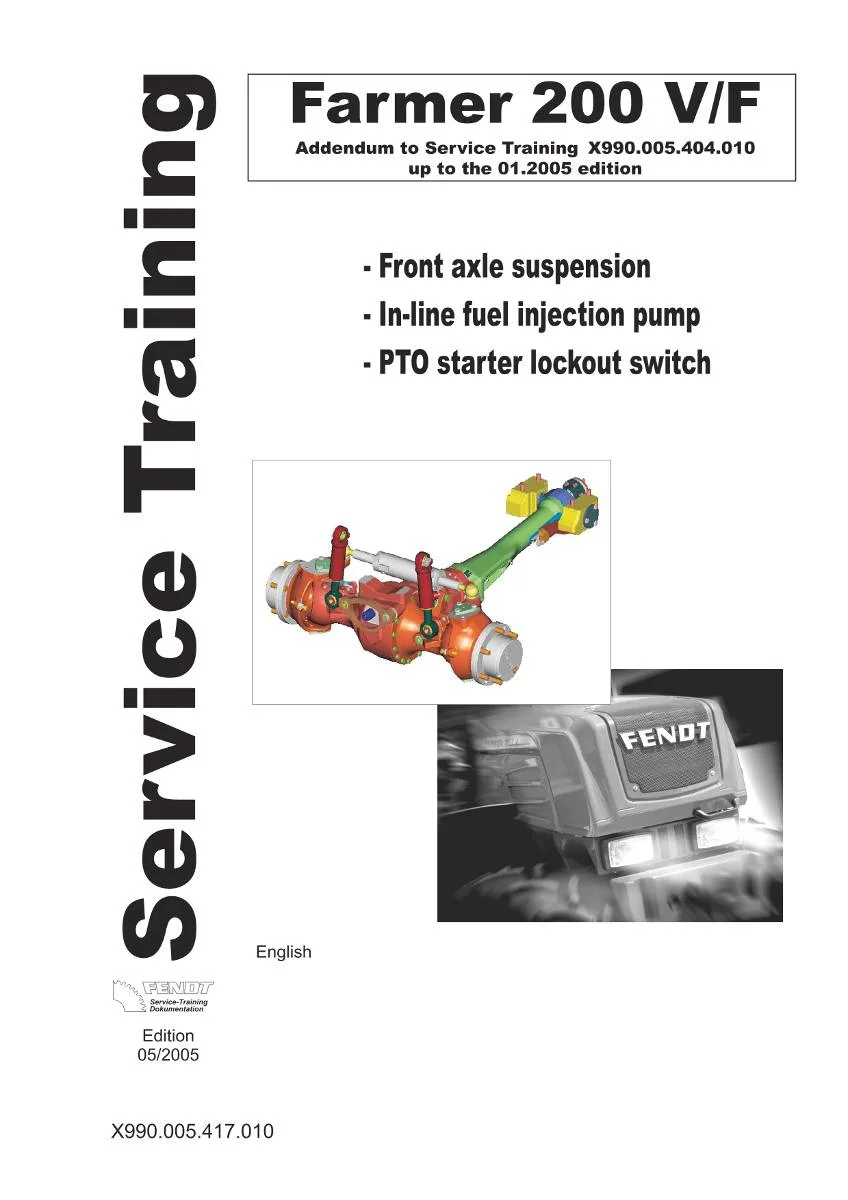 Fendt Tractor Farmer 200 V/F Service training | pdf | Instant Download