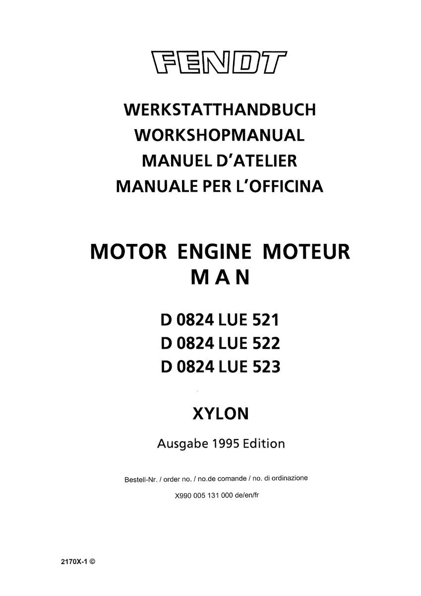 MAN Engine 0824 LUE Workshop Manual | pdf | Instant Download