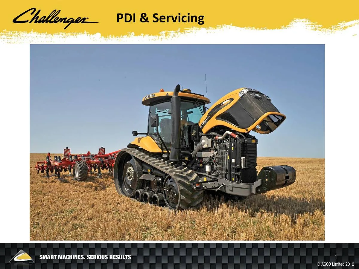 Challenger Tractor PDI & SERVICING Service training | pdf | Instant Download