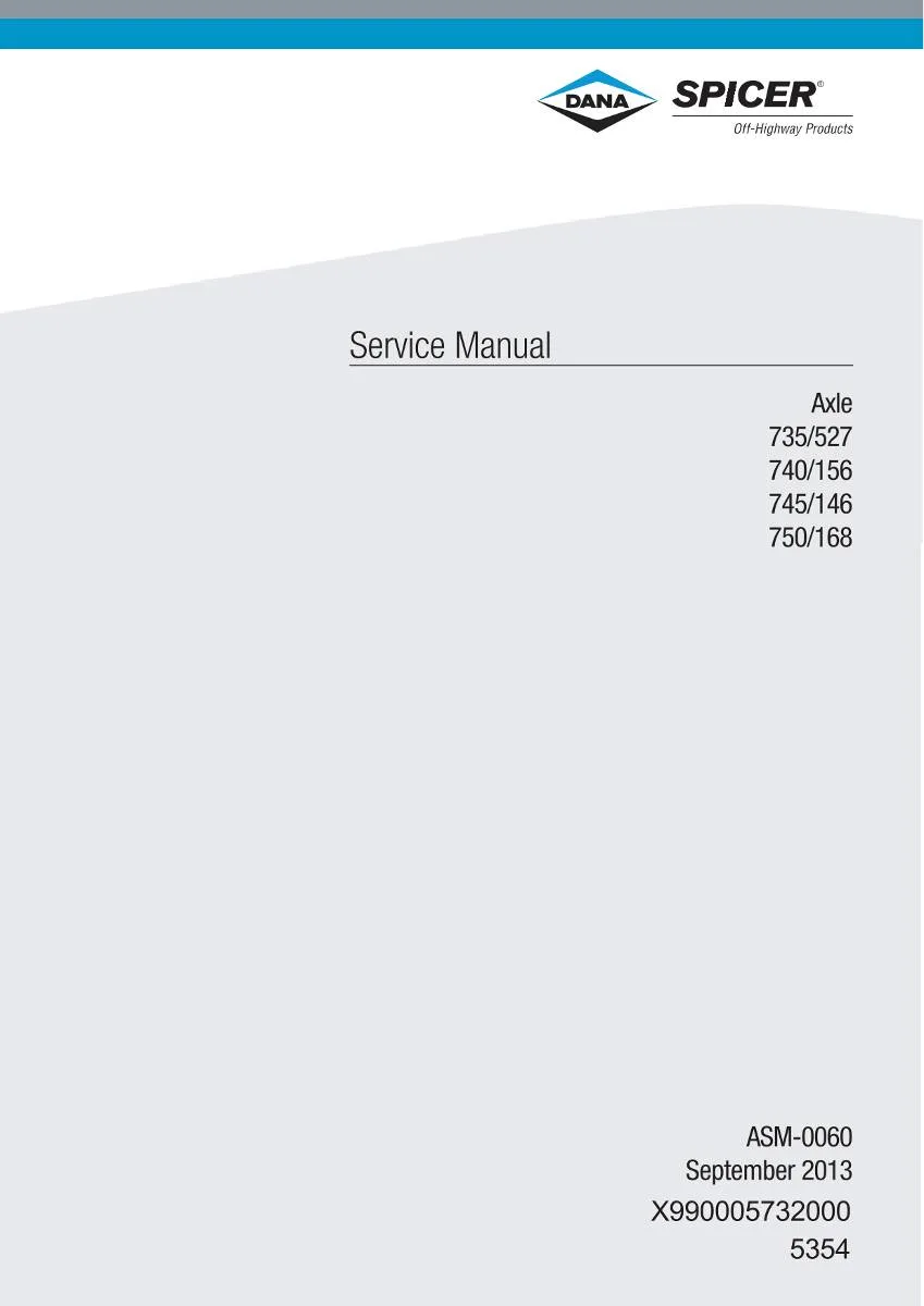 Dana Axle 735/527 740/156 745/146 750/168 Workshop Manual | pdf | Instant Download