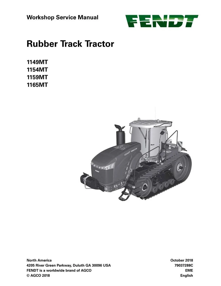 Fendt Tractor 1100 MT Workshop Manual | pdf | Instant Download