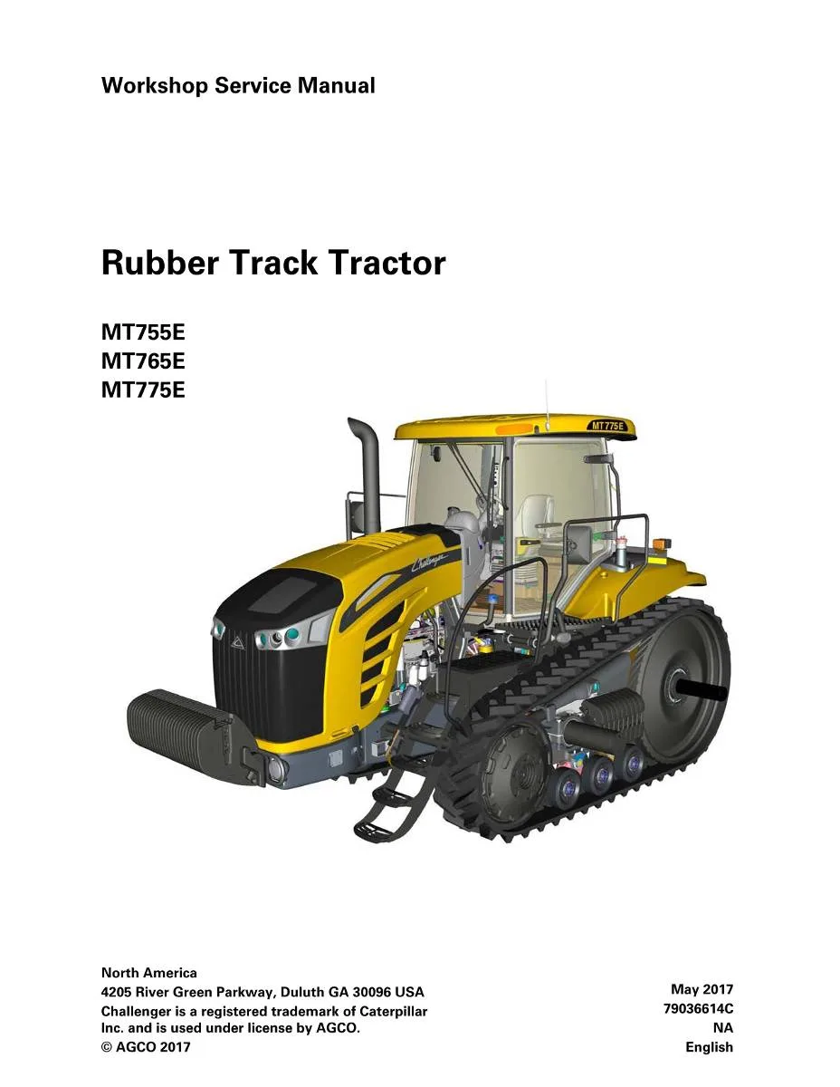 Challenger Tractor MT700E Workshop Manual | pdf | Instant Download