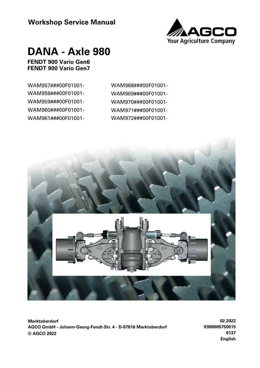 Dana Steering Axle 980 Workshop Manual | pdf | Instant Download