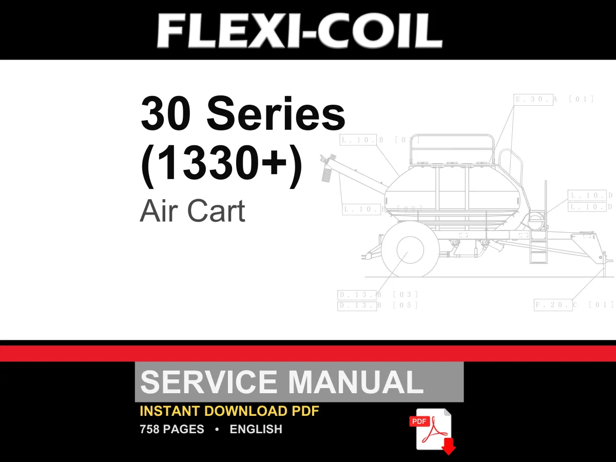 Flexi-Coil 30 Series (1330+) Air Cart Service Repair Workshop Manual PDF | Instant PDF Download cover