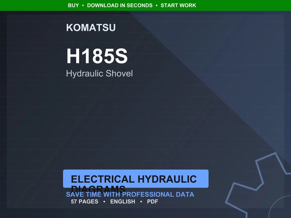 Komatsu H185S Shovel Electrical and Hydraulic Diagrams PDF Download