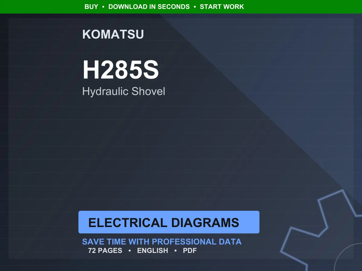 Komatsu H185S Hydraulic Shovel Electrical Diagrams PDF Download