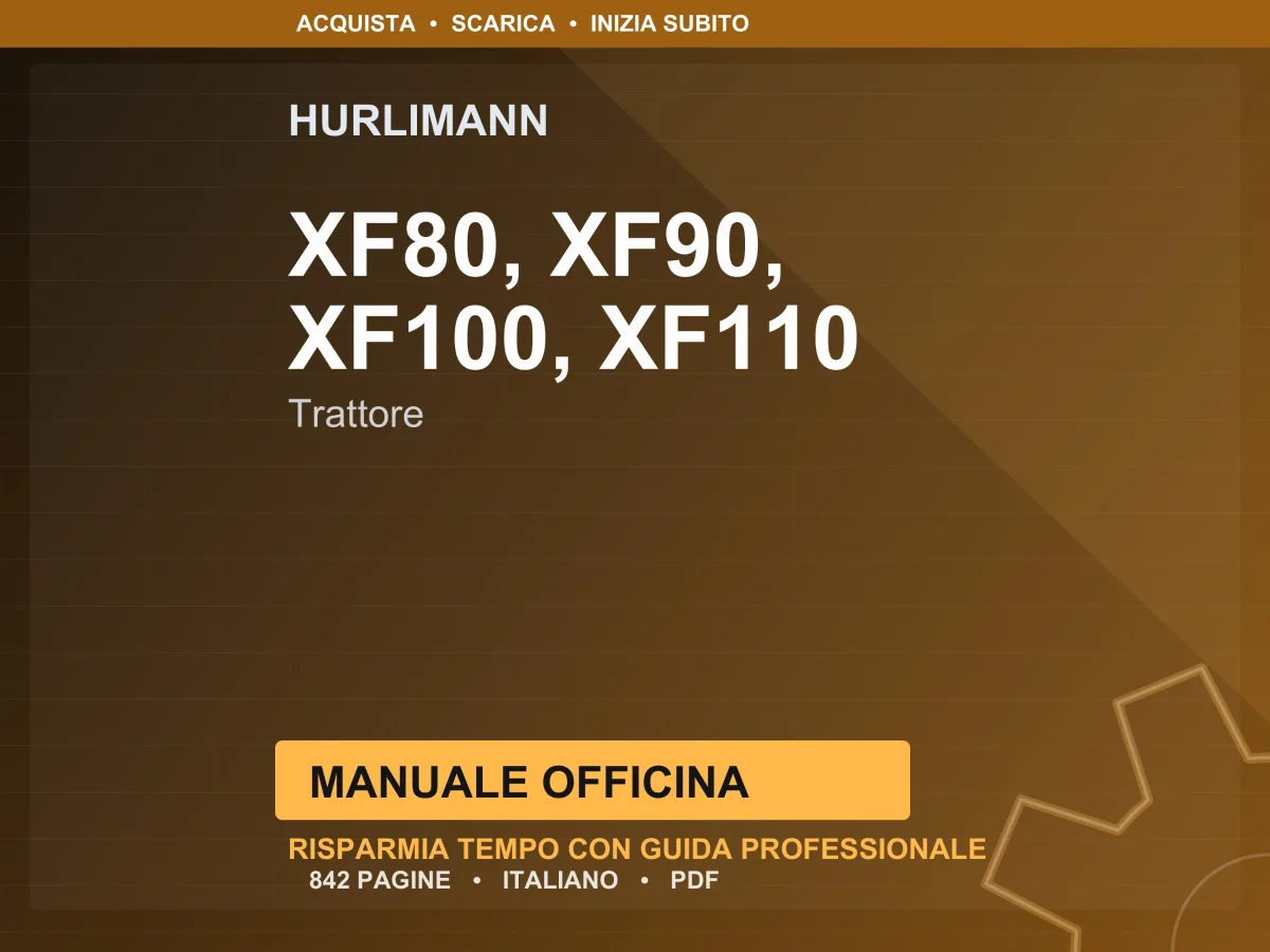 Hurlimann Xf80, Xf90, Xf100, Xf110 Trattore Manuale Officina PDF | Instant Download