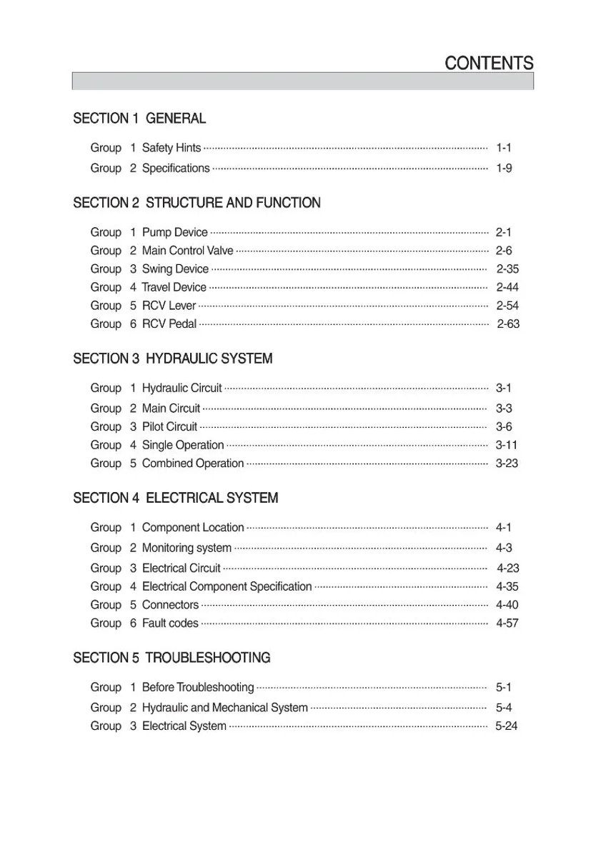 HYUNDAI HX19A Crawler Excavator Service Manual | PDF | Instant Download