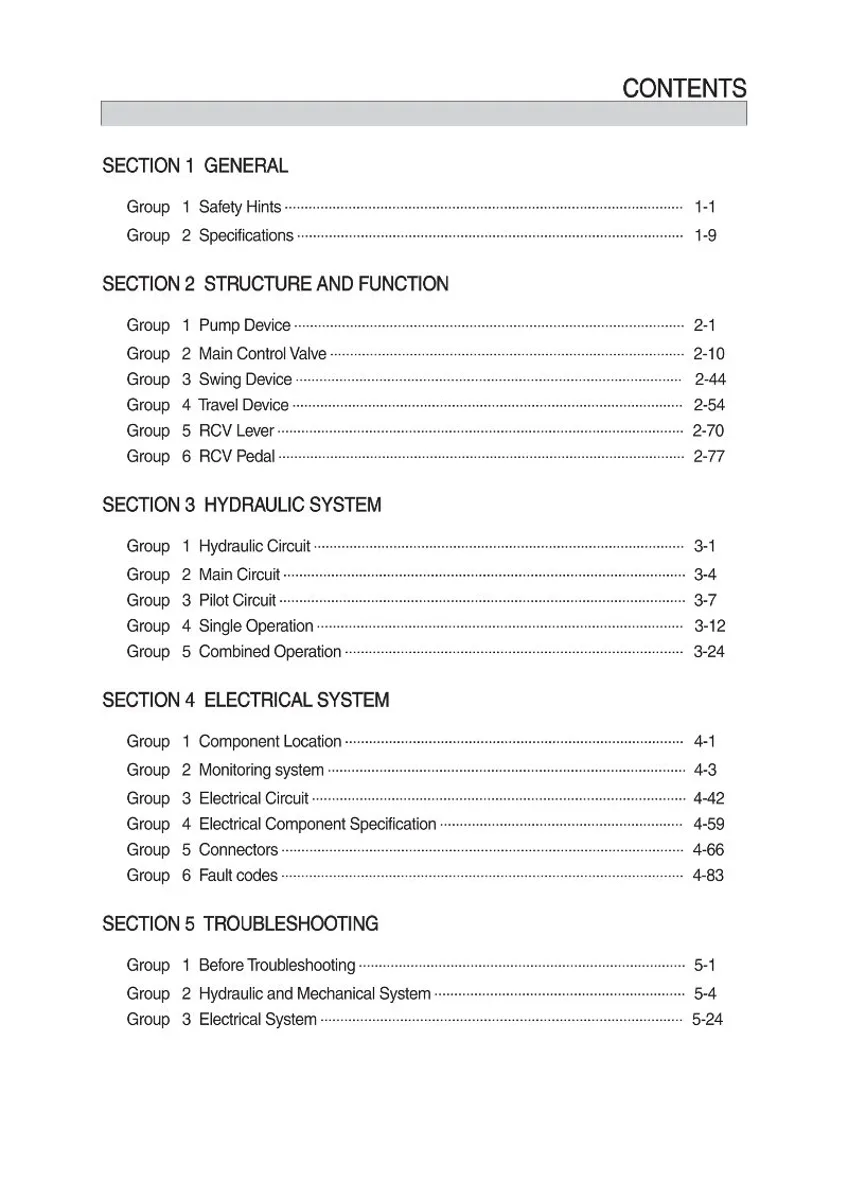 HYUNDAI HX85A Crawler Excavator Service Manual | PDF | Instant Download